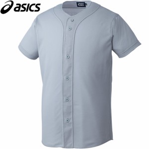 アシックス asics メンズ 野球ウェア ユニフォームシャツ スクールゲームシャツ シルバー BAS017 10 半袖 Tシャツ ベースボール