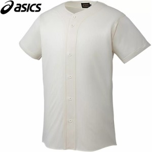 アシックス asics メンズ 野球ウェア ユニフォームシャツ ゴールドステージ スクールゲームシャツ アイボリーB BAS020 02B 半袖 Tシャツ