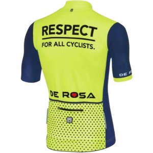 デローザ DE ROSA メンズ サイクルウェア シャツ RESPECT S/S イエローFLUO YEL FLUO 半袖シャツ トップス 自転車用品 自転車ウェア