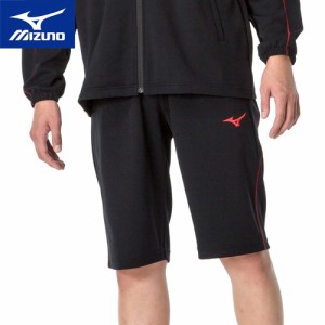 ミズノ MIZUNO メンズ レディース トレーニングウェア ショートパンツ ウォームアップ ハーフパンツ ブラック×チャイニーズレッド