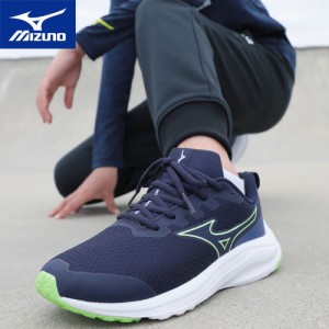 ミズノ MIZUNO キッズ スニーカー ミズノエスペランザー Jr ネイビー×ライトグリーン×ブルー K1GC2344 02 スポーツ シューズ 運動靴