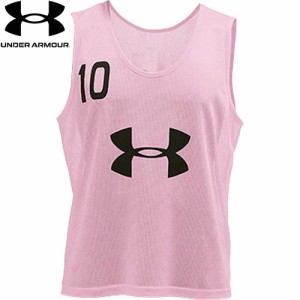 アンダーアーマー UNDER ARMOUR メンズ レディース ナンバー ビブス 10枚セット ピンク/ブラック 1295510 650 サッカーウェア ゲーム