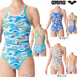 アリーナ arena レディース 競泳水着 トレーニングワンピース オープンバック DIS-4006W 2024春夏モデル TOUGHSUITシリーズ 練習用