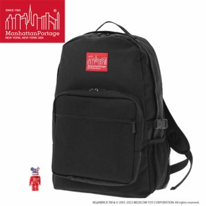 マンハッタンポーテージ Manhattan Portage タウンゼントバックパック フラップジッパーポケット w/ BE＠RBRICK 2023 ブラック