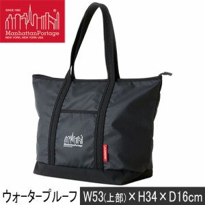 マンハッタンポーテージ Manhattan Portage MP ロゴ プリンティッド チェリーヒル トートバッグ ブラック/ホワイト MP1307ZP 1001 MP