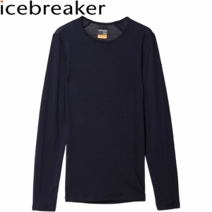 アイスブレーカー icebreaker レディース 長袖Tシャツ 200 オアシス ロングスリーブ クルー ミッドナイトネイビー IXW20220 MI W 200