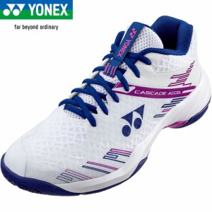 ヨネックス YONEX メンズ レディース バドミントンシューズ パワークッション カスケード アクセル ミッド ホワイト/パープル SHBCA1MD