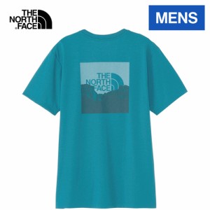 ザ・ノース・フェイス ノースフェイス メンズ 半袖Tシャツ ショートスリーブスクエアマウンテンロゴティー ブルーモス NT32377 BM S/S