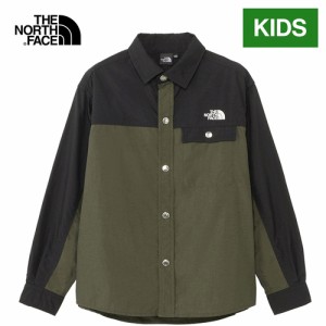 ザ・ノース・フェイス ノースフェイス キッズ ロングスリーブヌプシシャツ ニュートープ NRJ62322 NT L/S Nuptse Shirt 2024春夏モデル