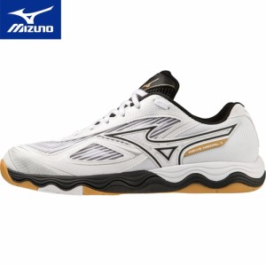 ミズノ MIZUNO メンズ レディース 卓球シューズ ウエーブメダル7 ホワイト×ブラック×ゴールド 81GA2315 02 WAVE MEDAL 7 練習 試合