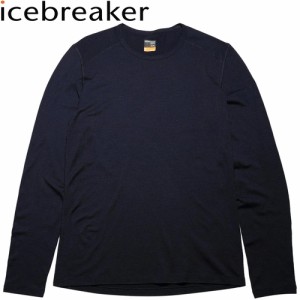 アイスブレーカー icebreaker メンズ 長袖Tシャツ 200 オアシス ロングスリーブ クルー ミッドナイトネイビー IX20220 MI M 200 OASIS