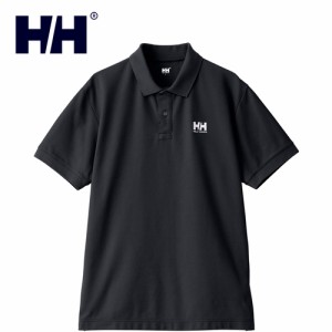 ヘリーハンセン HELLY HANSEN メンズ レディース ポロシャツ ショートスリーブHHロゴポロ ブラック HH32414 K S/S HH Logo Polo