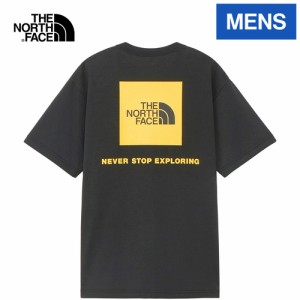 ザ・ノース・フェイス ノースフェイス メンズ 半袖Tシャツ ショートスリーブバックスクエアーロゴティー ブラック×サミットゴールド