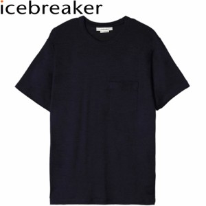 アイスブレーカー icebreaker メンズ レディース 半袖Tシャツ 150 ショートスリーブ ポケット ティー ミッドナイトネイビー IT22370 MI