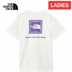 ザ・ノース・フェイス ノースフェイス レディース 半袖Tシャツ ショートスリーブバンダナスクエアロゴティー ホワイト NTW32446 W S/S