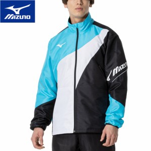 ミズノ MIZUNO メンズ レディース アクティブウォーマージャケット ブラック×ブルーアトール 62MEA502 92 ウインドブレーカー 長袖