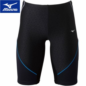 ミズノ MIZUNO メンズ フィットネス水着 アクアフィットネス用EZ スイムハーフスパッツ ブラック×チャコール N2JB2121 90 男性用