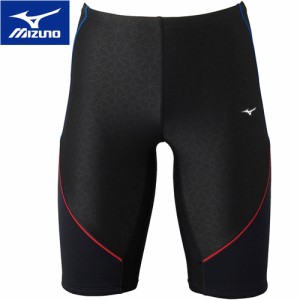 ミズノ MIZUNO メンズ フィットネス水着 アクアフィットネス用EZ スイムハーフスパッツ ブラック×ブルー N2JB2121 92 男性用