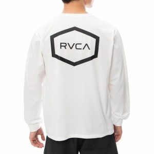 ルーカ RVCA メンズ ヘックス サーフ ラッシュガード ホワイト BE041801 WHT HEX SURF LS 2024春夏モデル 長袖 日よけ 紫外線対策