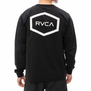 ルーカ RVCA メンズ ヘックス サーフ ラッシュガード ブラック BE041801 BLK HEX SURF LS 2024春夏モデル 長袖 日よけ 紫外線対策