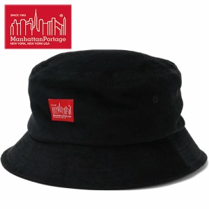 マンハッタンポーテージ Manhattan Portage メンズ レディース コーデュロイバケットハット ブラック MP086 Corduroy Bucket Hat 帽子