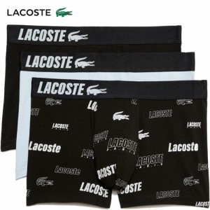 ラコステ LACOSTE メンズ インナーウェア ストレッチコットントランクショーツ3パック ブラック 5H8394-10 ILYBLACK/PHOENIXBLUE-BLACK