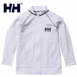 ヘリーハンセン HELLY HANSEN キッズ ロングスリーブHHフルジップラッシュガード クリアホワイト HJ82330 CW K L/S HH Full-Zip