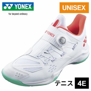 ヨネックス YONEX メンズ レディース バドミントンシューズ パワークッション 88 ダイヤル ワイド ホワイト SHB88D3W 11 2024春夏モデル