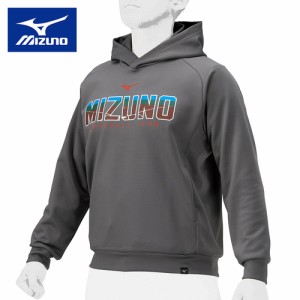 ミズノ MIZUNO メンズ レディース 野球ウェア 帽子 グローバルエリート スウェットパーカ チャコールグレー 12JEBK10 08 パーカー