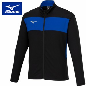 ミズノ MIZUNO キッズ サッカー トレーニングウェア ウォームアップシャツ ブラック×サーフブルー P2MCB090 92 TM WUP SHIRT 長袖