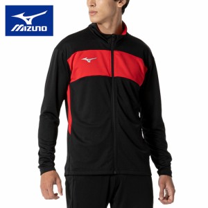 ミズノ MIZUNO メンズ レディース サッカー トレーニングウェア ウォームアップシャツ ブラック×チャイニーズレッド P2MCB090 96 TM