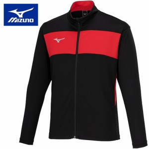 ミズノ MIZUNO キッズ サッカー トレーニングウェア ウォームアップシャツ ブラック×チャイニーズレッド P2MCB090 96 TM WUP SHIRT