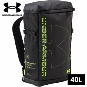 アンダーアーマー UNDER ARMOUR メンズ レディース ターポリン バックパック 40L ブラック 1368944 003 2024春夏モデル リュック 鞄