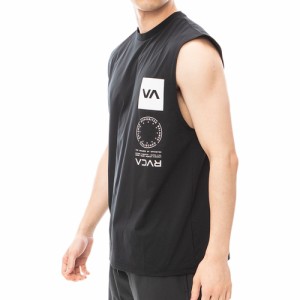 ルーカ RVCA メンズ VA ベント サーフ タンク ラッシュガード ブラック BE041806 BLK VA VENT SURF TANK 2024春夏モデル ノースリーブ