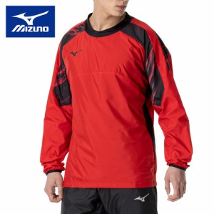 ミズノ MIZUNO メンズ レディース ピステシャツ チャイニーズレッド P2MEA525 62 サッカーウェア 長袖シャツ プラクティス トレーニング