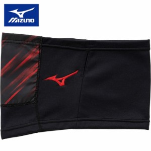 ミズノ MIZUNO キッズ ブレスサーモネックウォーマー ブラック×チャイニーズレッド P2MYA605 96 サッカーウェア ネックゲイター