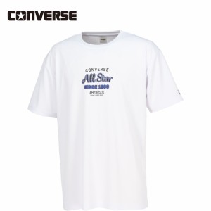 コンバース CONVERSE メンズ レディース プリントTシャツ ホワイト CB241357 1100 半袖 Tシャツ 男女兼用 白 バスケ バスケットボール