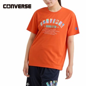 コンバース CONVERSE レディース バスケットボール トレーニングウェア ガールズプリントTシャツ オレンジ CB341351 5600 半袖 Tシャツ