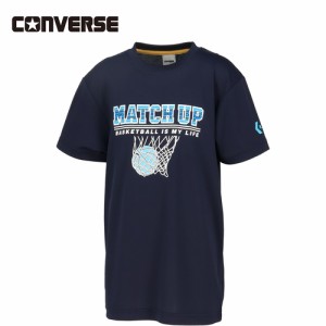 コンバース CONVERSE キッズ JRプリントTシャツ ネイビー CB441352 2900 半袖 Tシャツ 子供 ジュニア バスケ バスケットボール ミニバス