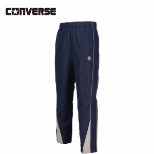 コンバース CONVERSE メンズ レディース バスケットボール トレーニングウェア ウォームアップパンツ スソボタン ネイビー/グレー