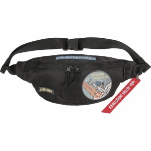 アルファインダストリーズ ALPHA INDUSTRIES ウエストバッグ TZ1131 ブラック 6603110 BLK WAISTBAG ウエストポーチ ワッペン 鞄