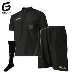 ガビック GAViC 半袖 レフリーシャツ ブラック GA8196 ＆ レフリーパンツ ブラック GA8296 ＆ SOCKS ブラック GA9002 25-27cm