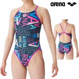 アリーナ arena レディース 競泳水着 ECOタフ トレーニングワンピース オープンバック ネイビー SAR-4133W NVY 水着 スイムウエア