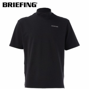 ブリーフィング BRIEFING メンズ ゴルフウェア 半袖シャツ MS ベーシックハイネック ブラック BBG241M04 MS BASIC HIGH NECK アウトドア