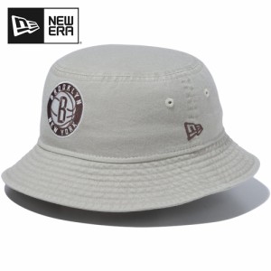 ニューエラ NEW ERA メンズ レディース ハット バケット01 NBA Bucket Hat Acid Wash ブルックリン・ネッツ ストーン 14109610 BUCKET01