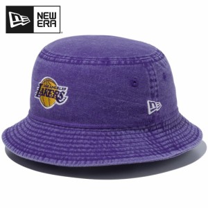 ニューエラ NEW ERA メンズ レディース ハット バケット01 NBA Bucket Hat Acid Wash ロサンゼルス・レイカーズ パープル 14109588