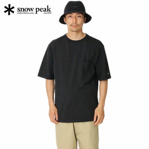 スノーピーク snowpeak メンズ レディース 半袖Tシャツ リサイクルド コットンヘビーTシャツ ブラック TS-22SU401R BK Recycled Cotton