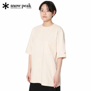 スノーピーク snowpeak メンズ レディース 半袖Tシャツ リサイクルド コットンヘビーTシャツ エクリュ TS-22SU401R EＣ Recycled Cotton