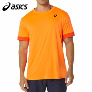 アシックス asics メンズ ドライ半袖シャツ ショッキングオレンジ 2041A255 802 テニスウェア 半袖シャツ トレーニング 練習 ゲーム