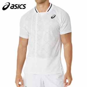アシックス asics メンズ テニスウェア ゲームシャツ クールMATCH 半袖シャツ ブリリアントホワイト 2041A282 100 ゲームウェア